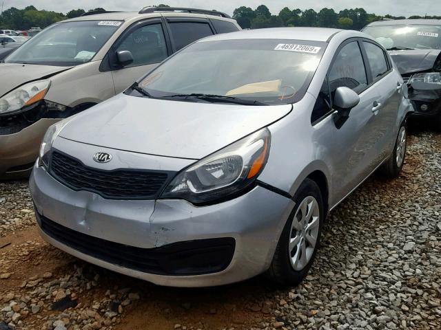 KNADM4A35D6136453 - 2013 KIA RIO LX SILVER photo 2