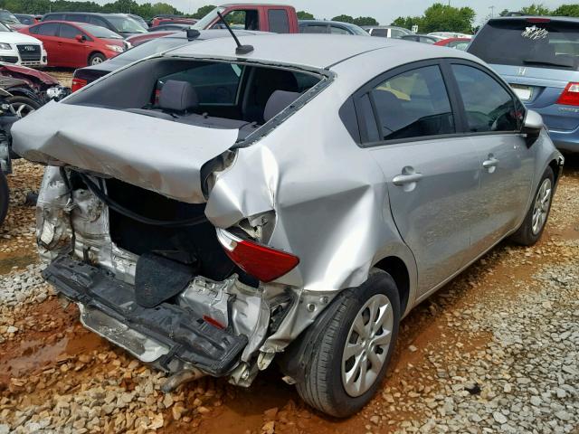 KNADM4A35D6136453 - 2013 KIA RIO LX SILVER photo 4