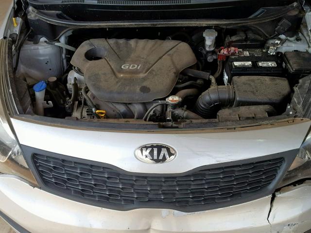 KNADM4A35D6136453 - 2013 KIA RIO LX SILVER photo 7