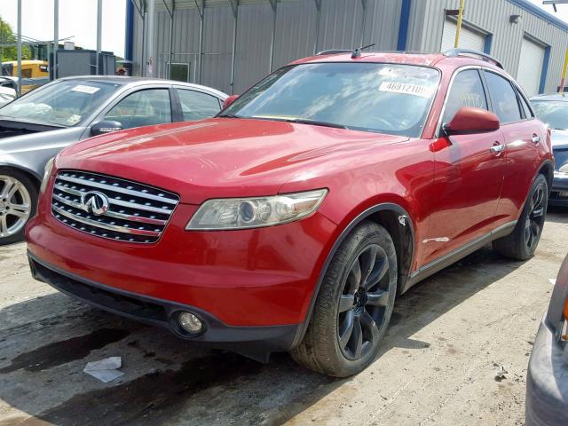 JNRBS08W63X002682 - 2003 INFINITI FX45 RED photo 2