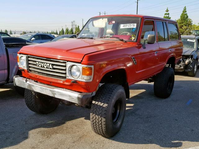 JT3FJ60G9E1125401 - 1984 TOYOTA LAND CRUIS RED photo 2