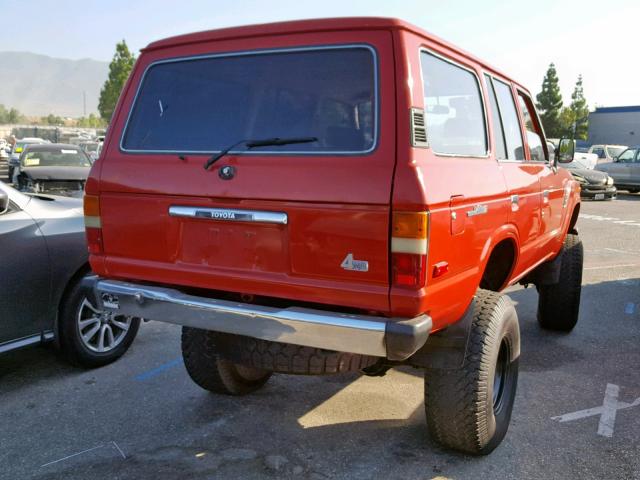 JT3FJ60G9E1125401 - 1984 TOYOTA LAND CRUIS RED photo 4