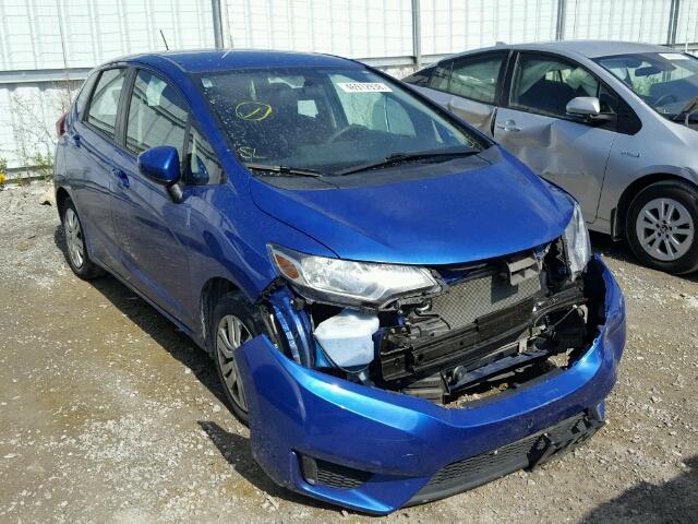 3HGGK5H53FM101062 - 2015 HONDA FIT LX BLUE photo 1