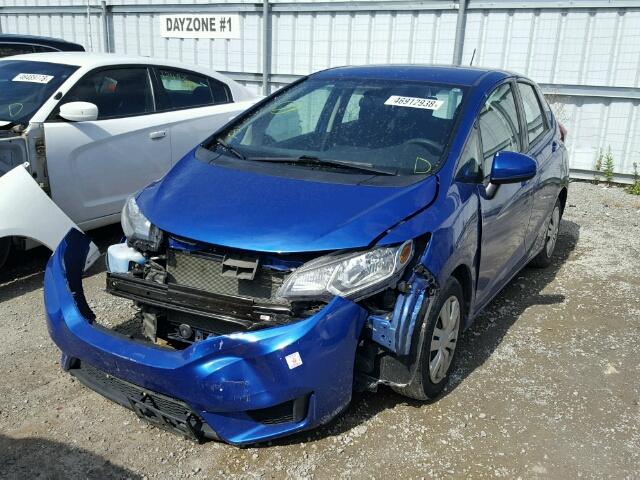 3HGGK5H53FM101062 - 2015 HONDA FIT LX BLUE photo 2