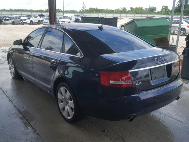 WAUAH74F87N153563 - 2007 AUDI A6 3.2 BLUE photo 3