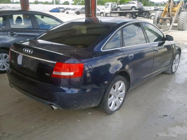 WAUAH74F87N153563 - 2007 AUDI A6 3.2 BLUE photo 4