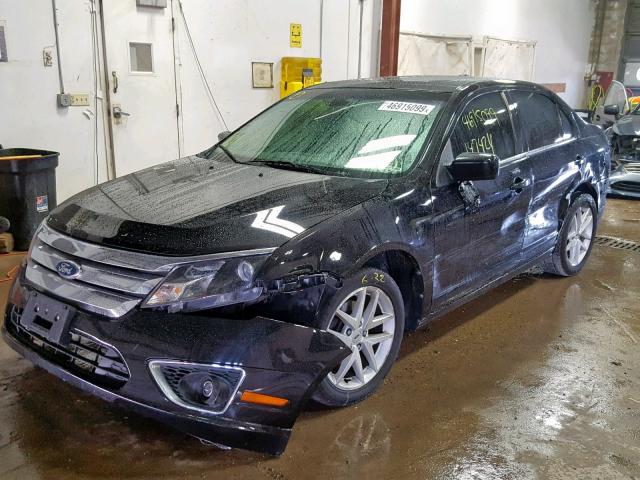 3FAHP0JA2CR136646 - 2012 FORD FUSION SEL BLACK photo 2