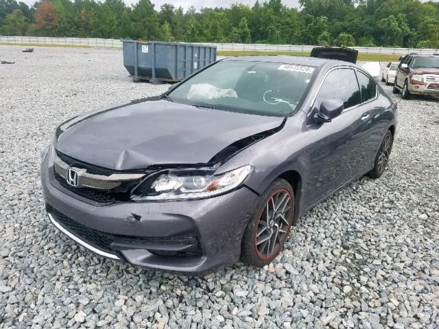 1HGCT2B81HA006495 - 2017 HONDA ACCORD EXL GRAY photo 2