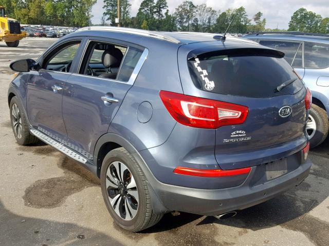 KNDPC3A68C7313044 - 2012 KIA SPORTAGE S BLUE photo 3