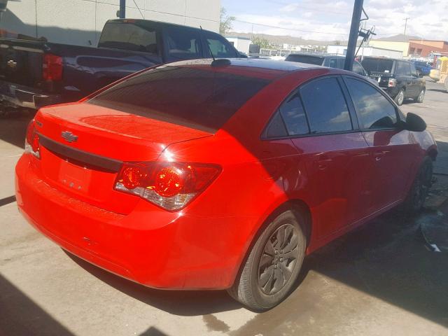 1G1P15SH5F7188292 - 2015 CHEVROLET CRUZE L RED photo 4