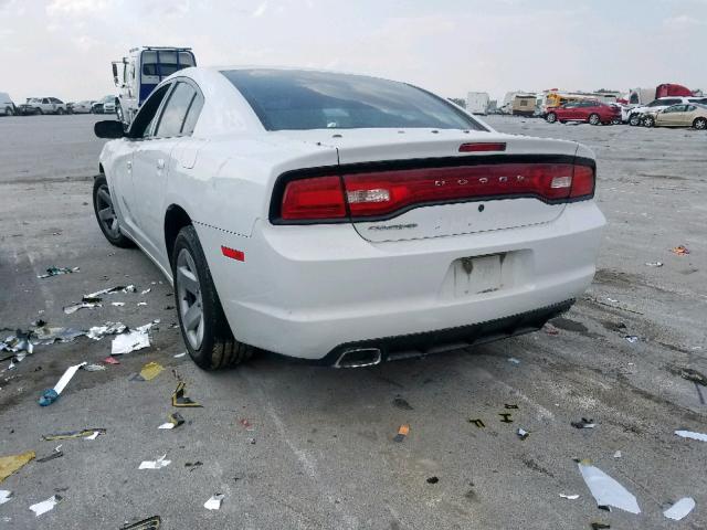 2C3CDXAT1DH593957 - 2013 DODGE CHARGER PO WHITE photo 3