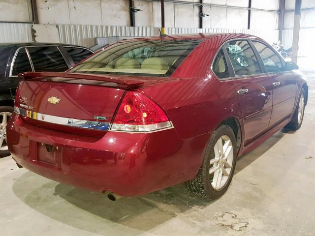 2G1WC5EM4B1176821 - 2011 CHEVROLET IMPALA LTZ BURGUNDY photo 4