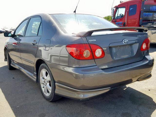 2T1BY32E65C350886 - 2005 TOYOTA COROLLA XR CHARCOAL photo 3