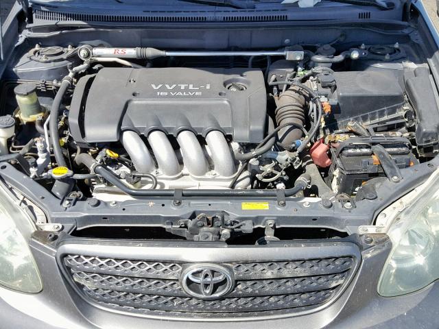 2T1BY32E65C350886 - 2005 TOYOTA COROLLA XR CHARCOAL photo 7