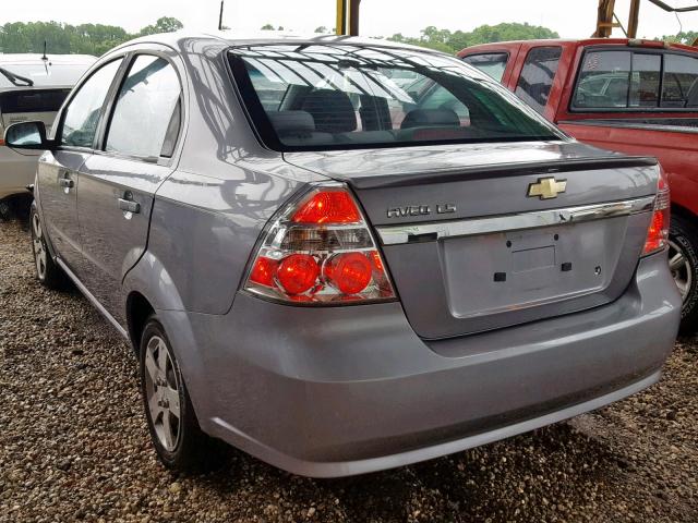 KL1TD56EX9B642221 - 2009 CHEVROLET AVEO LS GRAY photo 3