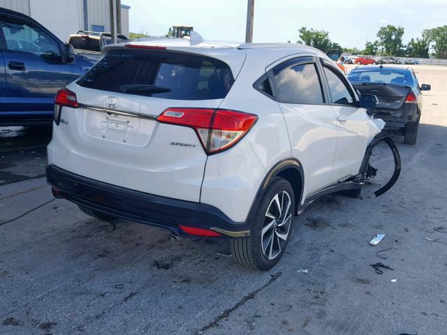 3CZRU5H19KM703774 - 2019 HONDA HR-V SPORT WHITE photo 4