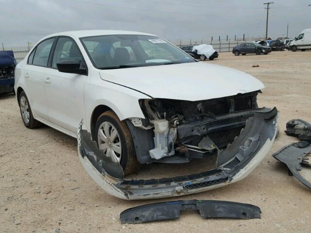 3VW2K7AJ9CM398505 - 2012 VOLKSWAGEN JETTA BASE WHITE photo 1