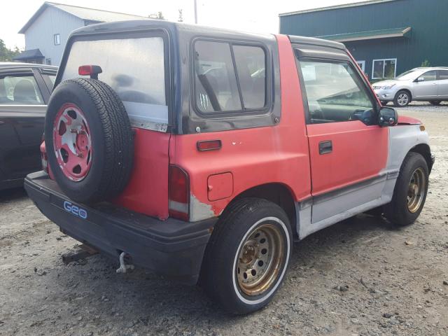 2CNBE18U9S6944330 - 1995 GEO TRACKER RED photo 4