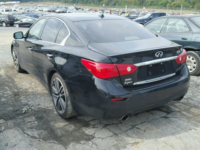 JN1BV7AR0EM698967 - 2014 INFINITI Q50 BASE BLACK photo 3