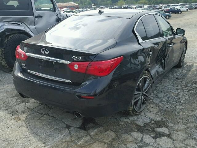 JN1BV7AR0EM698967 - 2014 INFINITI Q50 BASE BLACK photo 4