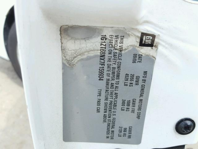 1G1ZT68NX7F159934 - 2007 CHEVROLET MALIBU MAX WHITE photo 10