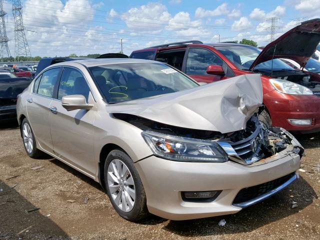 1HGCR2F84EA050754 - 2014 HONDA ACCORD EXL TAN photo 1