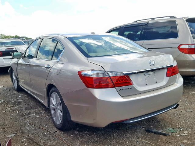 1HGCR2F84EA050754 - 2014 HONDA ACCORD EXL TAN photo 3