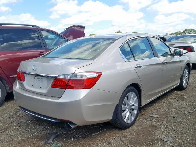 1HGCR2F84EA050754 - 2014 HONDA ACCORD EXL TAN photo 4