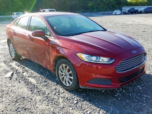 1FA6P0G76F5116474 - 2015 FORD FUSION S MAROON photo 1