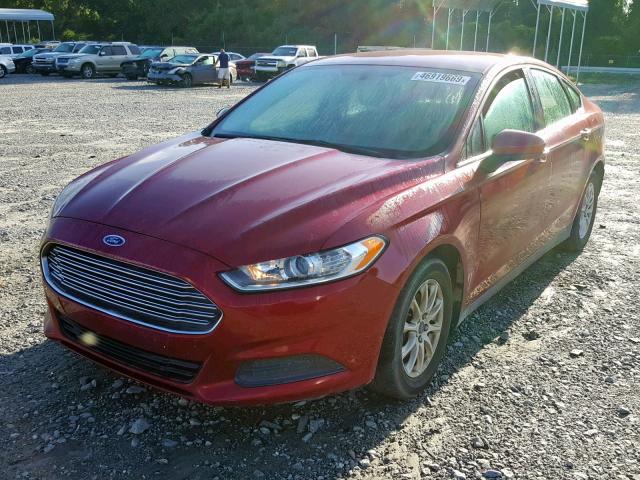 1FA6P0G76F5116474 - 2015 FORD FUSION S MAROON photo 2