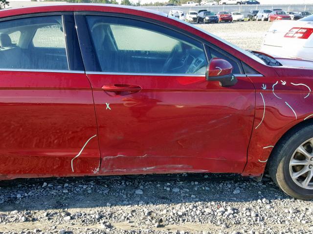 1FA6P0G76F5116474 - 2015 FORD FUSION S MAROON photo 9