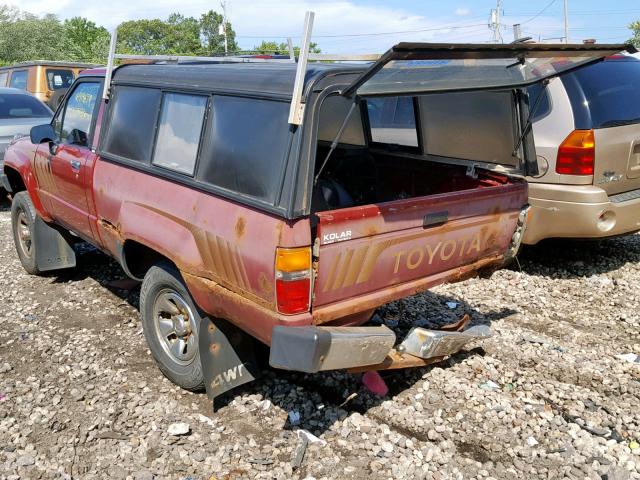 JT4RN63S0J0202461 - 1988 TOYOTA PICKUP RN6 RED photo 3