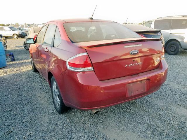 1FAHP36N59W225436 - 2009 FORD FOCUS SES RED photo 3