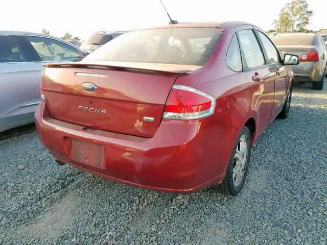 1FAHP36N59W225436 - 2009 FORD FOCUS SES RED photo 4