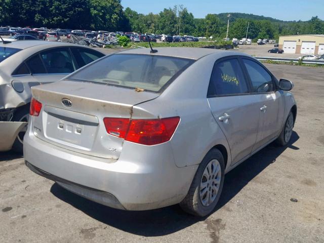 KNAFU4A29A5163477 - 2010 KIA FORTE EX GRAY photo 4