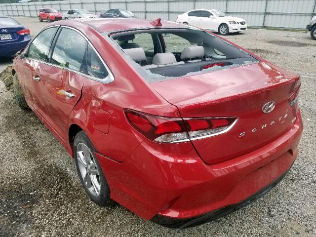 5NPE34AF0JH641256 - 2018 HYUNDAI SONATA SPO RED photo 3