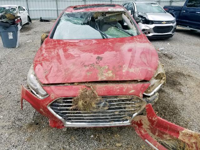 5NPE34AF0JH641256 - 2018 HYUNDAI SONATA SPO RED photo 9