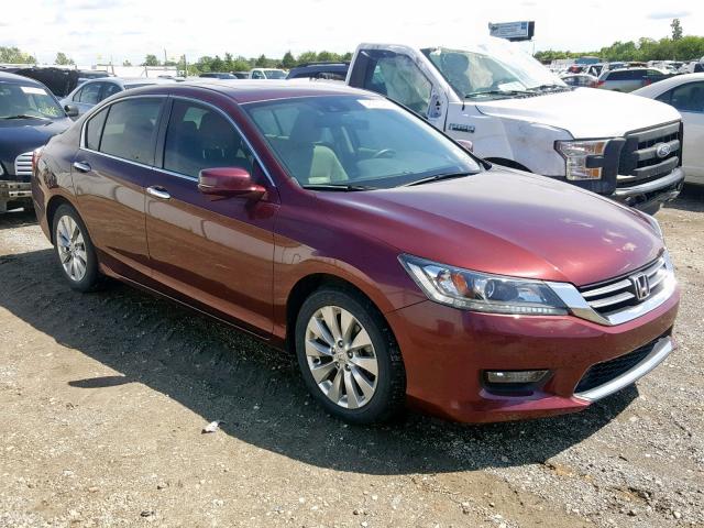 1HGCR2F83FA243107 - 2015 HONDA ACCORD EXL BURGUNDY photo 1