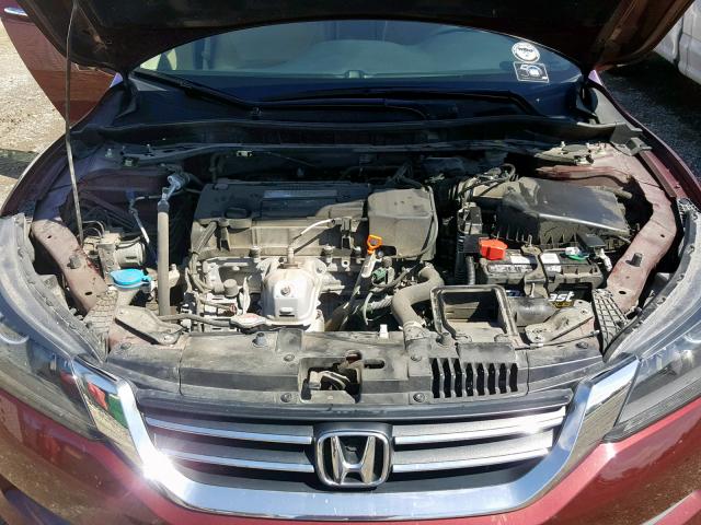 1HGCR2F83FA243107 - 2015 HONDA ACCORD EXL BURGUNDY photo 7