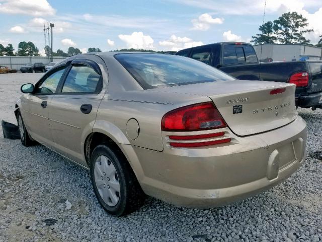 1B3EL36X74N388924 - 2004 DODGE STRATUS SE GOLD photo 3