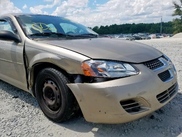 1B3EL36X74N388924 - 2004 DODGE STRATUS SE GOLD photo 9