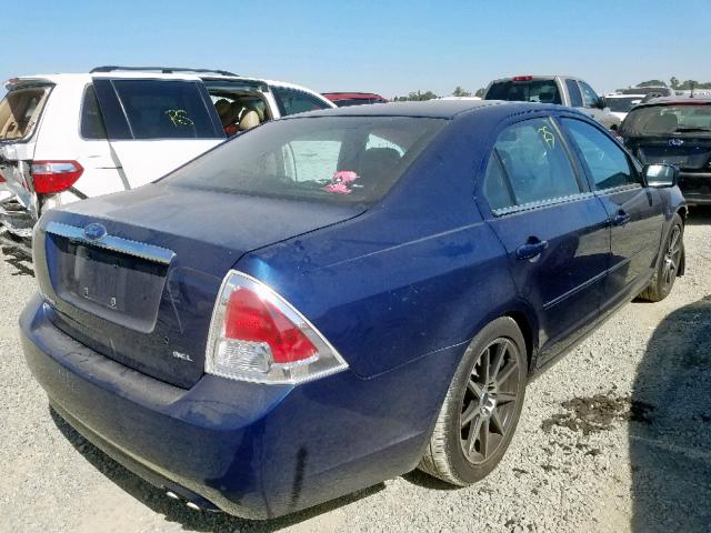 3FAHP08Z36R184463 - 2006 FORD FUSION SEL BLUE photo 4