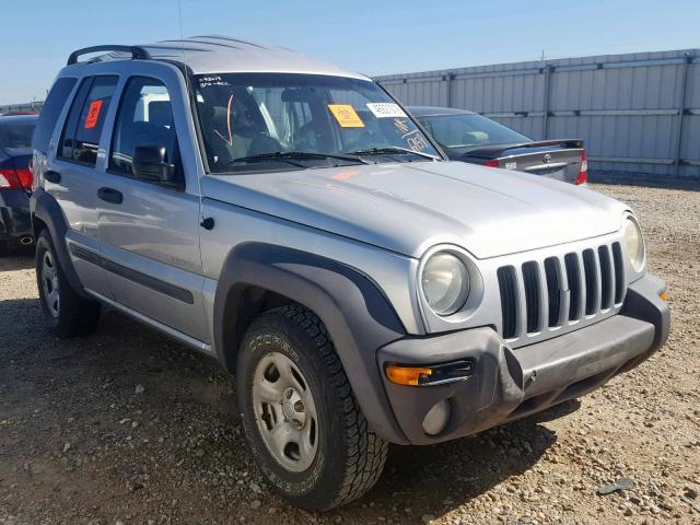 1J4GL48K74W126159 - 2004 JEEP LIBERTY SP SILVER photo 1