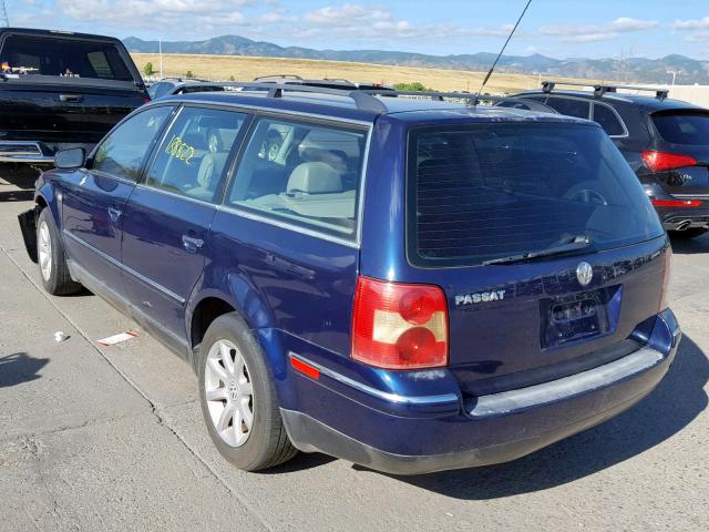 WVWVD63B24E028269 - 2004 VOLKSWAGEN PASSAT GLS BLUE photo 3