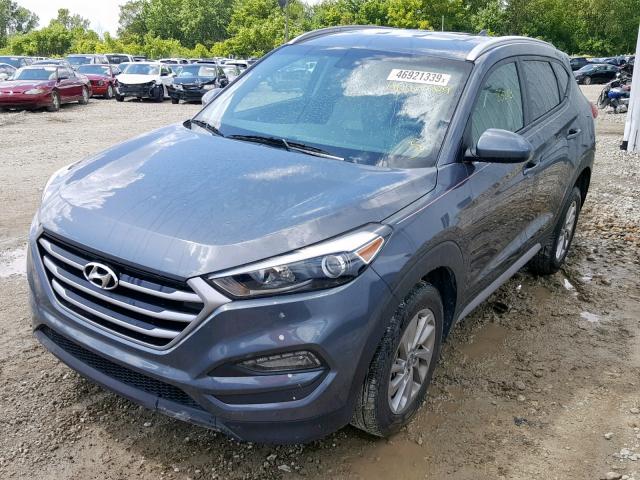 KM8J33A47JU603287 - 2018 HYUNDAI TUCSON SEL GRAY photo 2