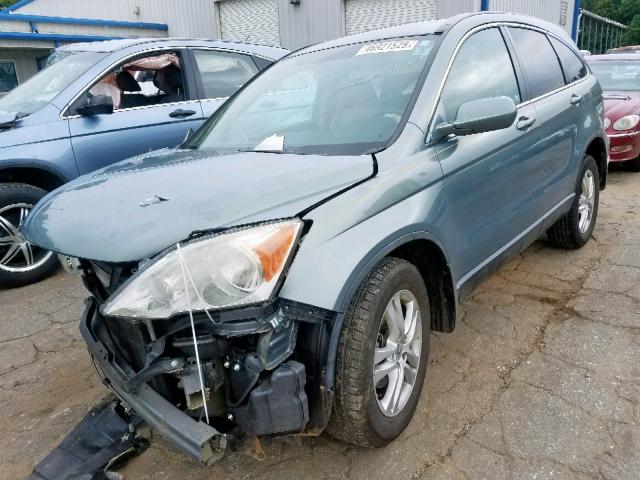 5J6RE3H72BL053371 - 2011 HONDA CR-V EXL GREEN photo 2