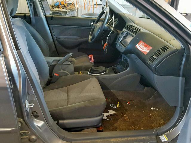 JHMES95604S014426 - 2004 HONDA CIVIC HYBR GRAY photo 5