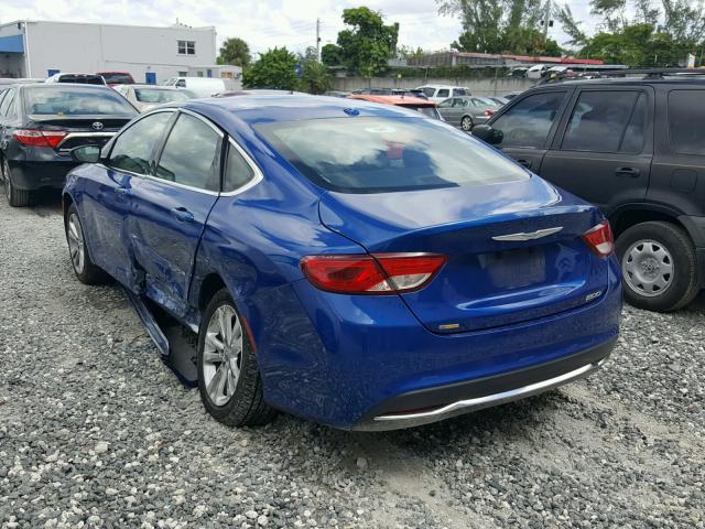 1C3CCCAB4FN722836 - 2015 CHRYSLER 200 LIMITE BLUE photo 3