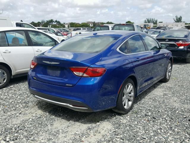 1C3CCCAB4FN722836 - 2015 CHRYSLER 200 LIMITE BLUE photo 4