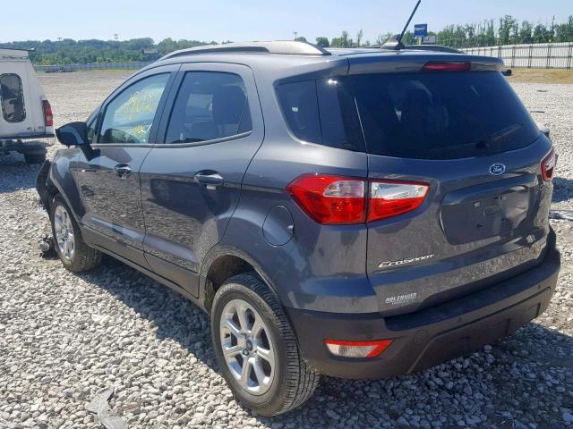 MAJ3S2GEXKC254035 - 2019 FORD ECOSPORT S GRAY photo 3